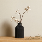 Minimalist Black Ceramic Vase