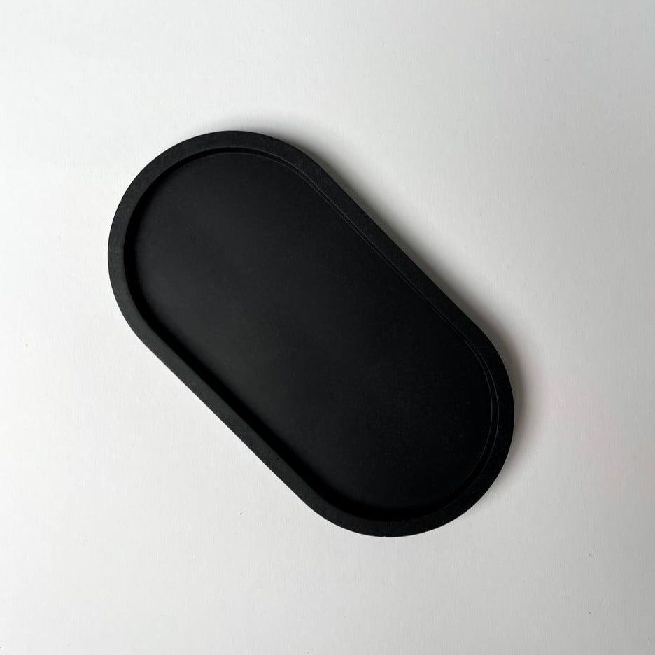 Black Oval Tray