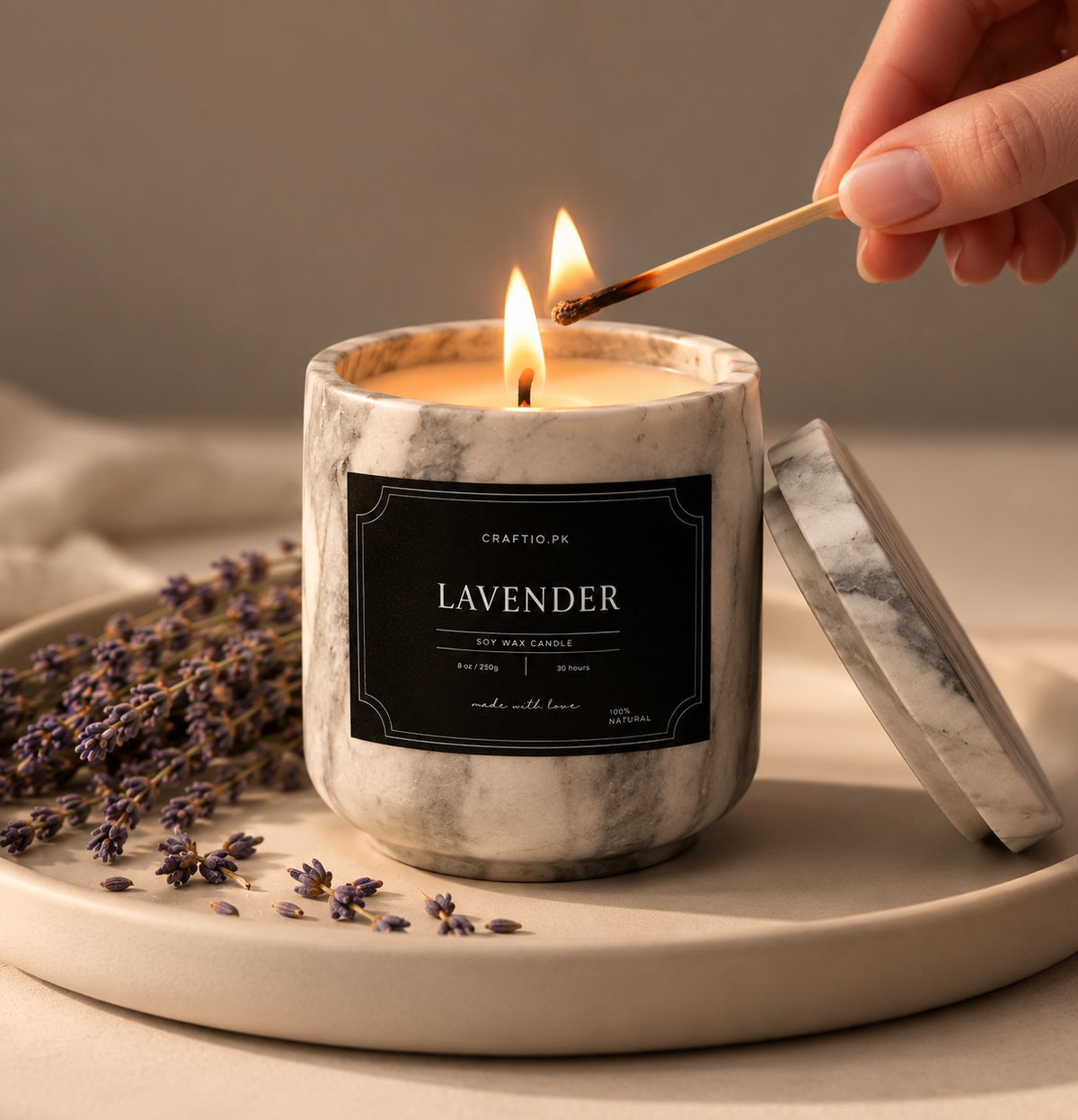 Lavender Coffee Marble Jar (Limited Edition)