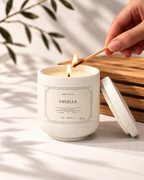 Vanilla Soy Wax Candle in Marble Jar