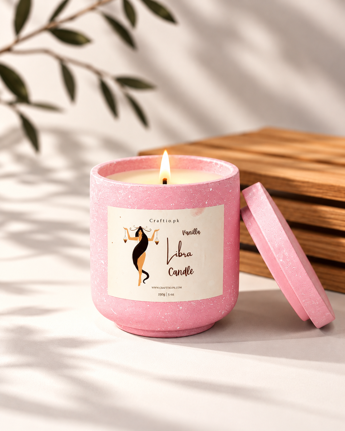 Vanilla Libra Candle Marble Jar