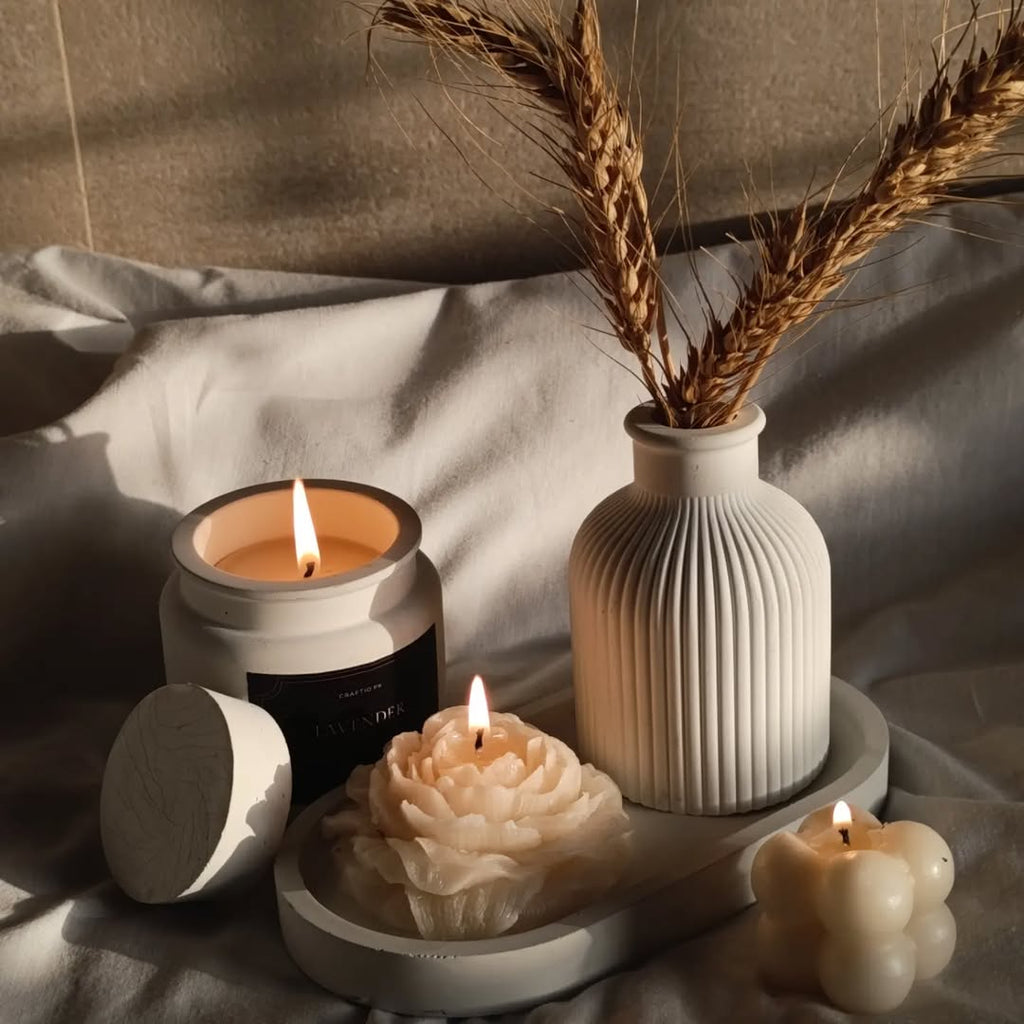 Lavender Candle Jar Set