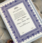 Regal Purple Border Nikkah Certificate