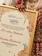 Vintage Gold Nikkah Certificate