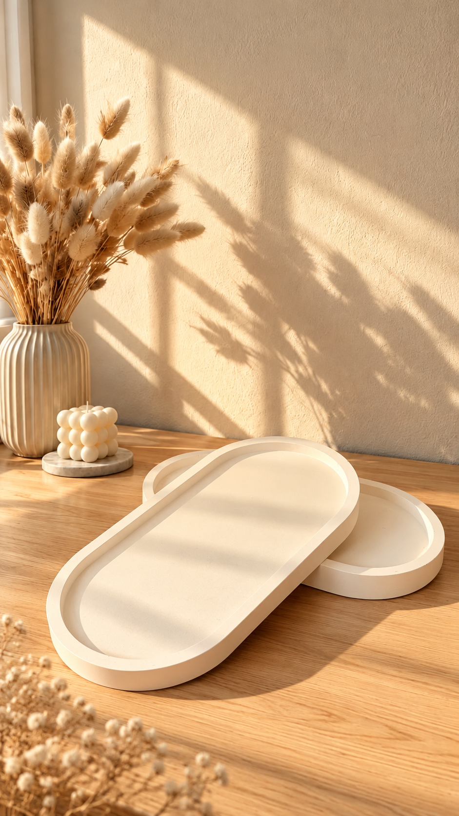 White Oval Tray
