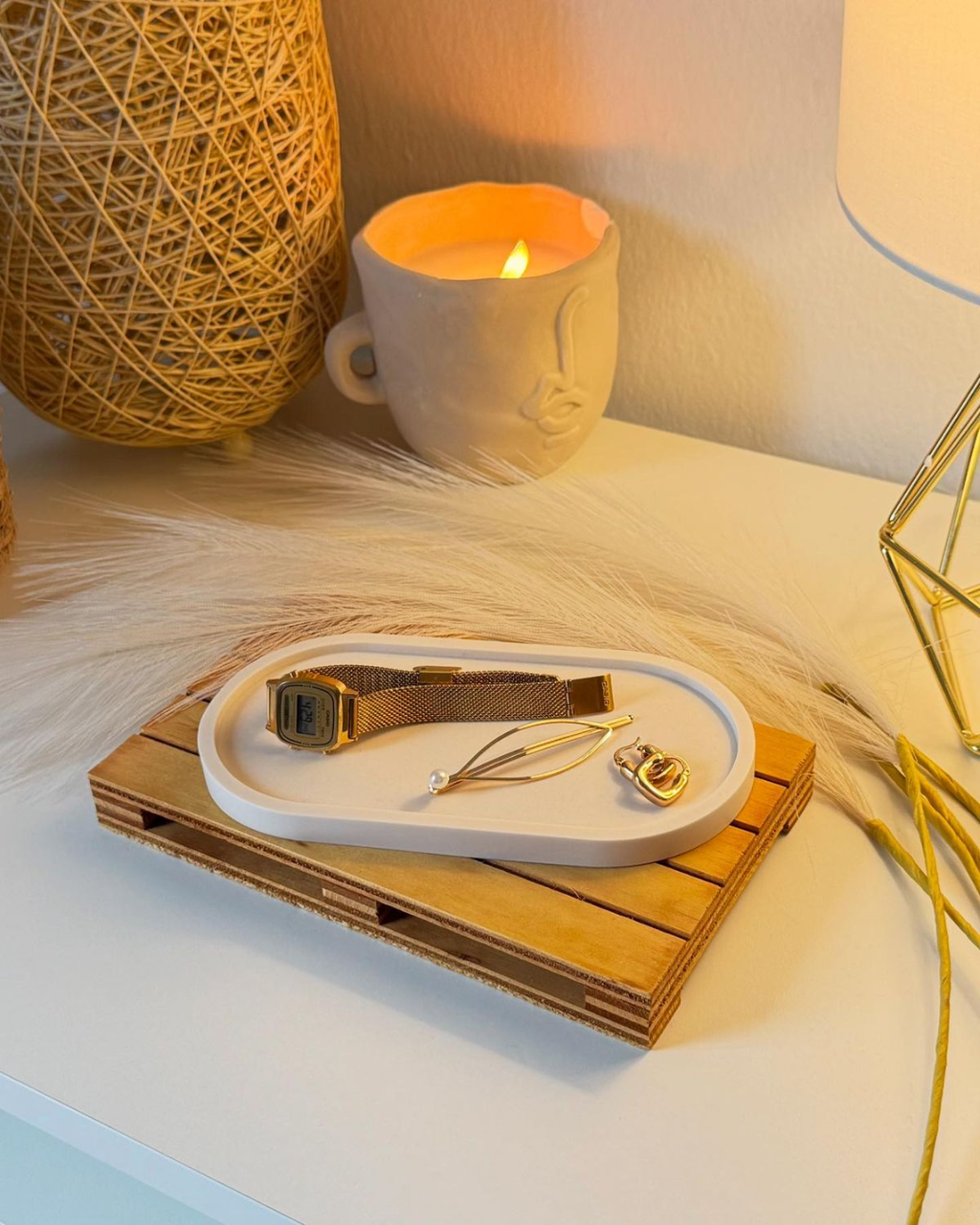 White Oval Tray