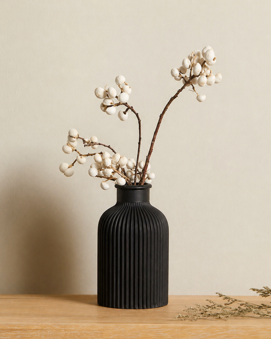 Minimalist Black Ceramic Vase