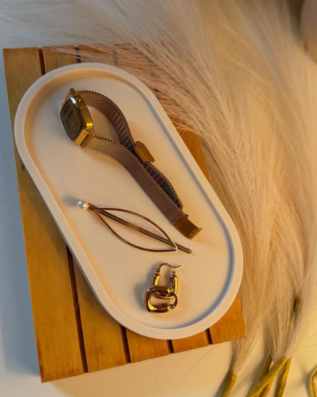 White Oval Tray