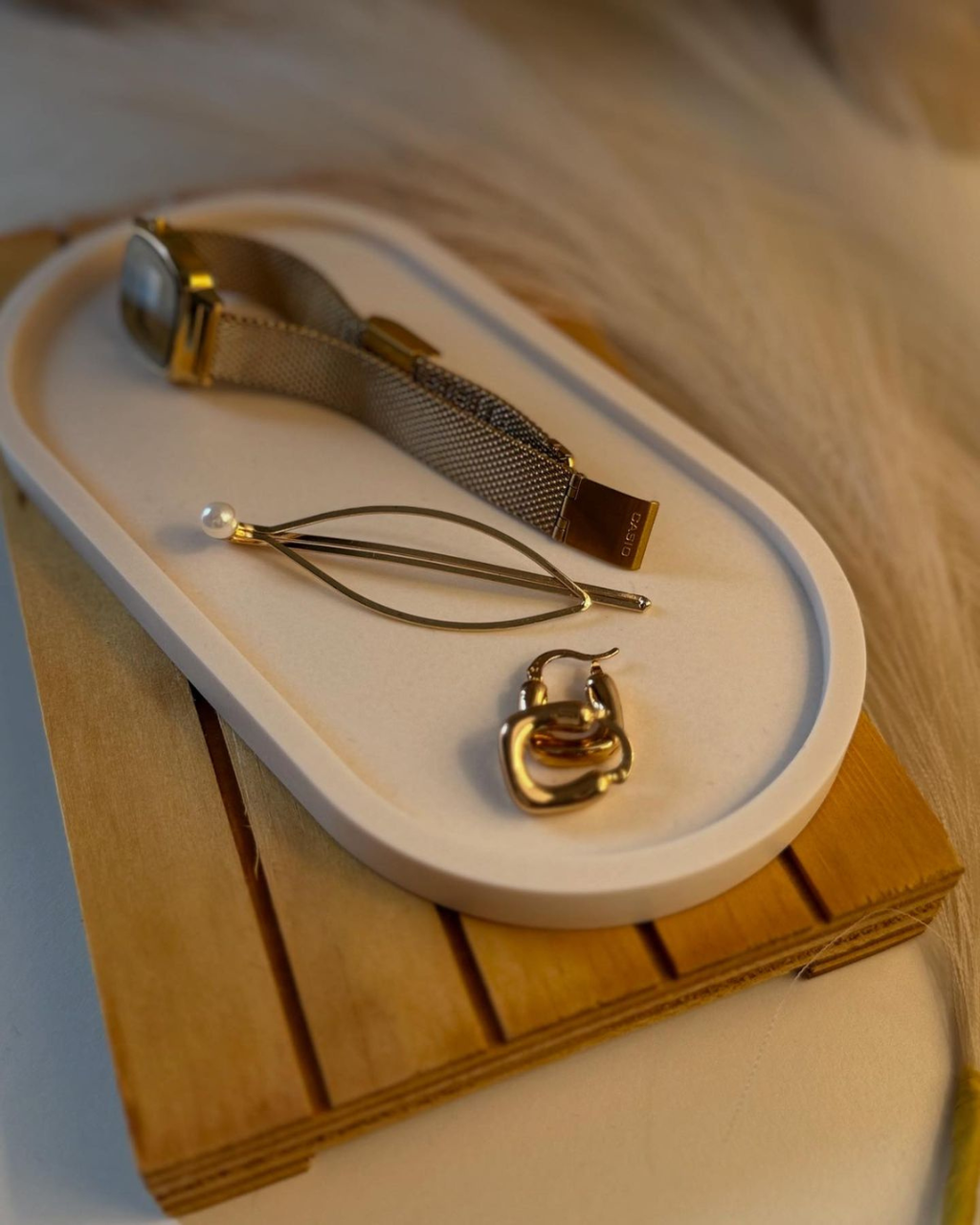 White Oval Tray