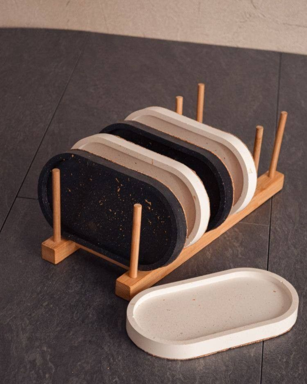 Beige Oval Tray
