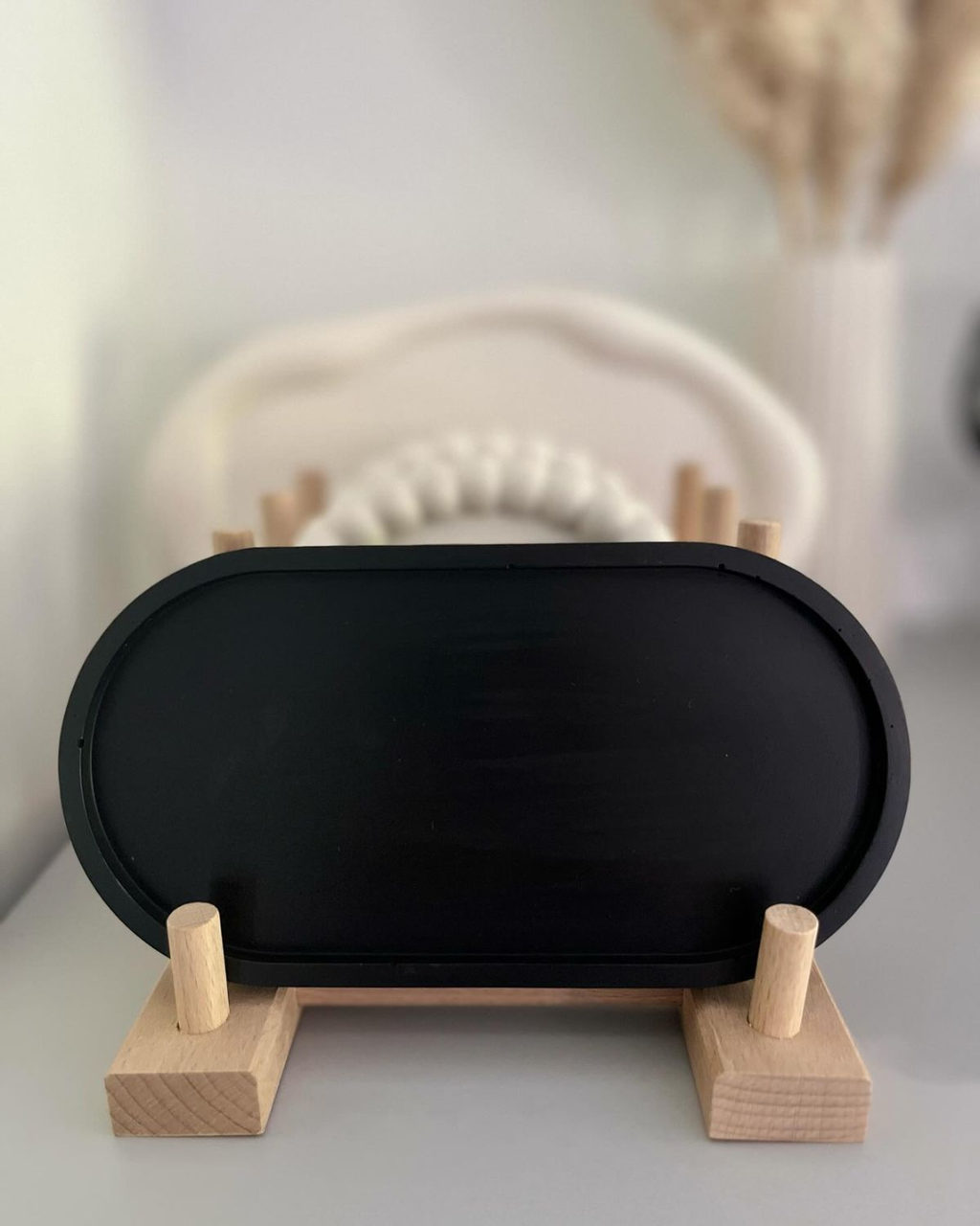 Black Oval Tray