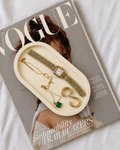 Beige Oval Tray