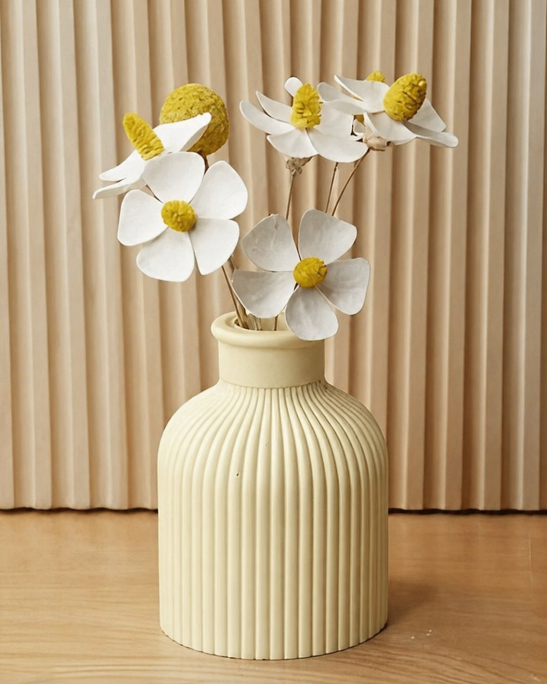 Minimalist Beige Ceramic Vase