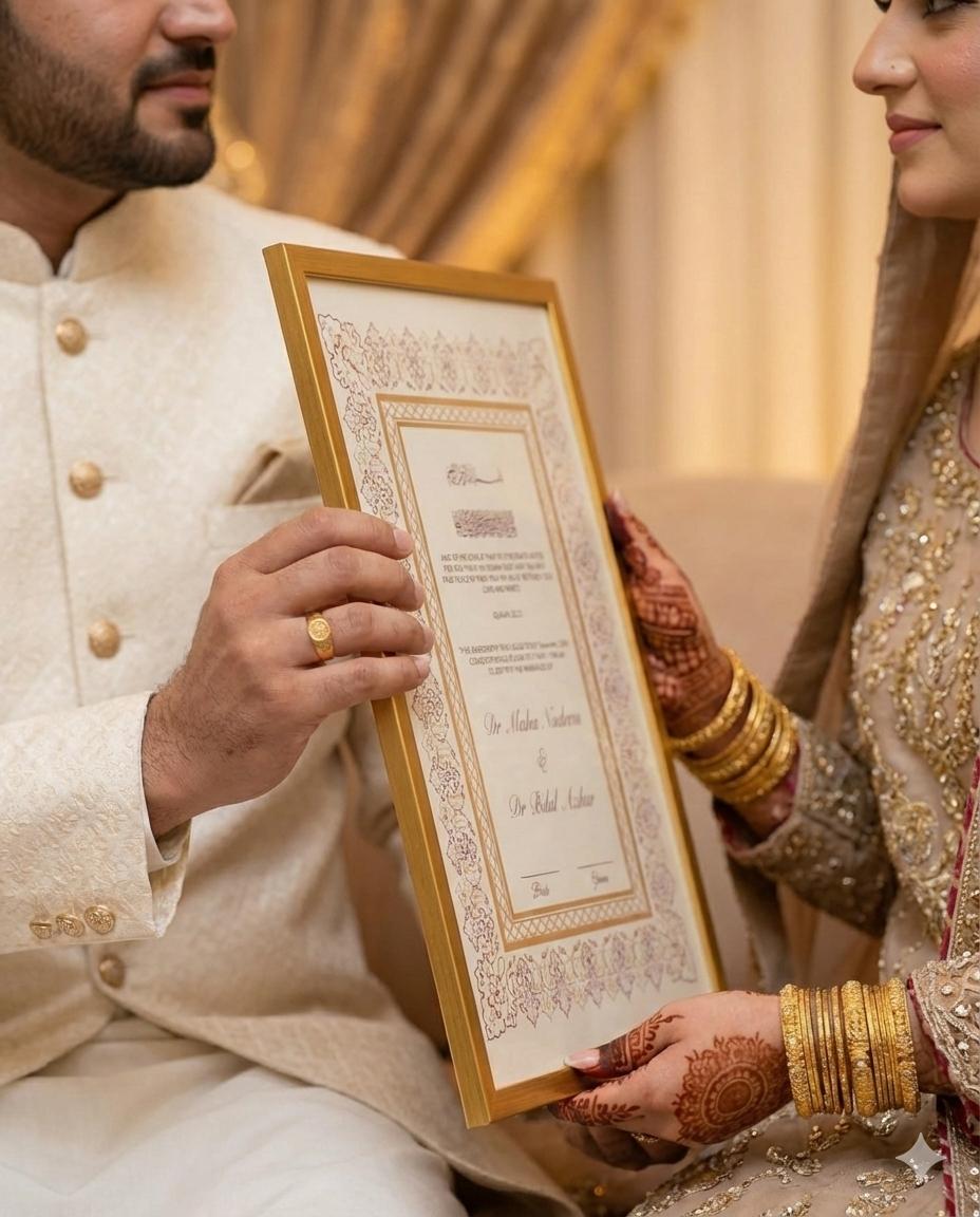 Classic Gold Nikkah Certificate
