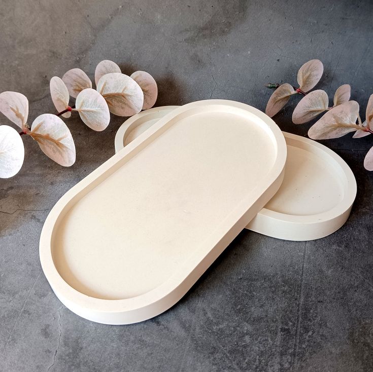 White Oval Tray