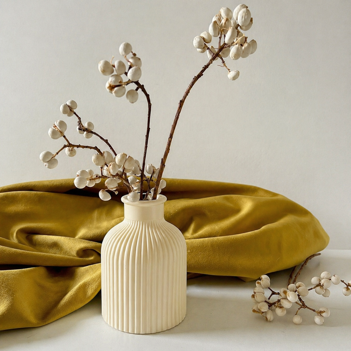 Minimalist Beige Ceramic Vase