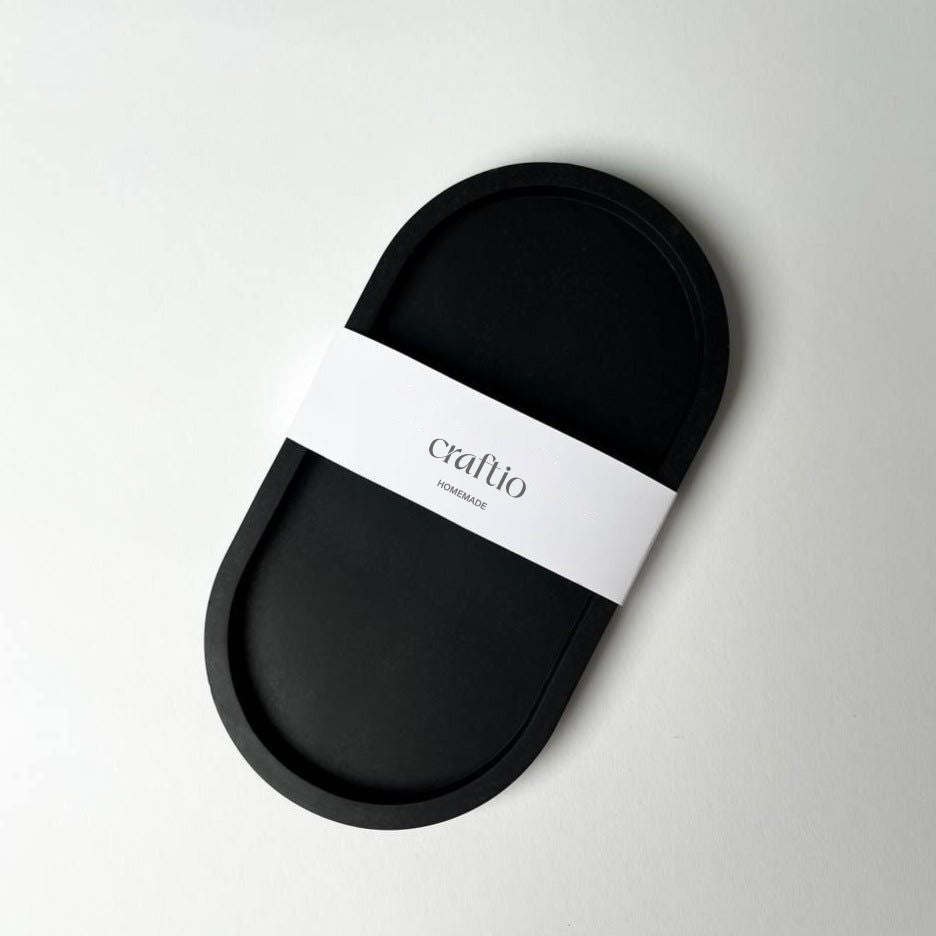 Black Oval Tray